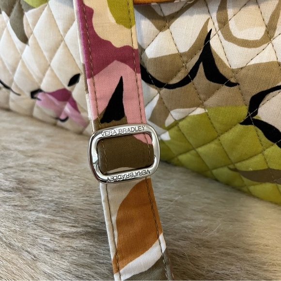 New VERA BRADLEY Portobello Road Tech Tote Crossbody Green Purple Floral 2012 - Picture 3 of 14